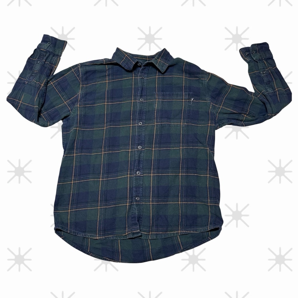 Eddie Bauer Size XL plaid everyday wear cotton button up soft knit flannel